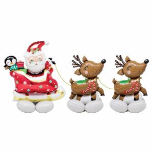 Air Walkers |   Ci: Airloonz Decor Kit Santa And Reindeers Q40 Air Walkers Air Walkers