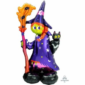 Air Walkers |   Ci: Airloonz Scary Witch & Cat P70 Air Walkers Air Walkers