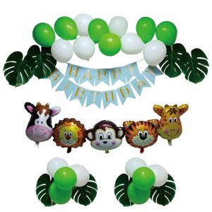 Balloon Garlands |   Happy Birthday Balloon Set Jungle Balloon Bouquets Balloon Bouquets