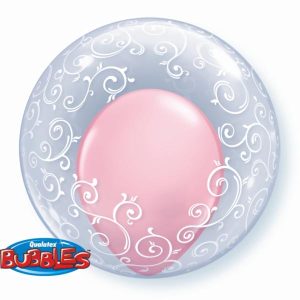 Bubble Balloons & Orbs |   24" Deco Bubble Fancy Filigree #13693 – Each Balloons Bubble Balloons & Orbs