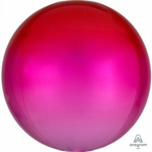 Bubble Balloons & Orbs |   Orbz Xl Red & Pink Ombre Balloons Bubble Balloons & Orbs