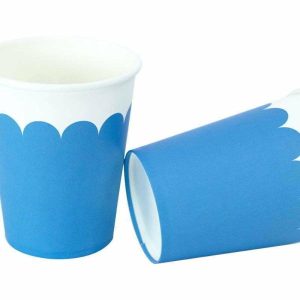 Cups & Straws |   8 Colored Paper Cups-Blue Cups & Straws Cups & Straws