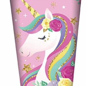 Cups & Straws |   Cups 8Pk Unicorn Cups & Straws Cups & Straws