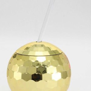 Cups & Straws |   Disco Ball Cup – Gold Cups & Straws Cups & Straws