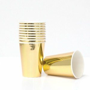 Cups & Straws |   Golden Foil Paper Cups Cups & Straws Cups & Straws