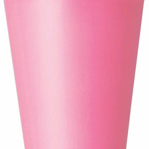 Cups & Straws |   Hot Pink 8 X 270Ml (9Oz) Paper Cups Cups & Straws Cups & Straws