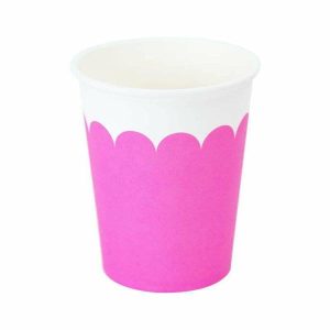 Cups & Straws |   Paper Cup 9Oz-Pink ,Pk 8 Cups & Straws Cups & Straws