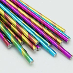 Cups & Straws |   Rainbow Paper Straw Pk 20 Cups & Straws Cups & Straws