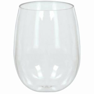 Cups & Straws |   Stemless Wine Glasses 354Ml Clear Cups & Straws Cups & Straws