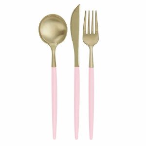 Cutlery |   Black & Lovely Pink 12 Assorted Reusable Cutlery Cutlery Cutlery