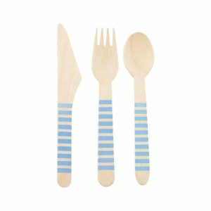 Cutlery |   Wooden Cutlery 18Pc-Baby Blue Cutlery Cutlery