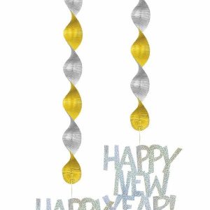 Decorations |   2 Stars Prismatic Hanging Decorations – New Year Decorations Decorations