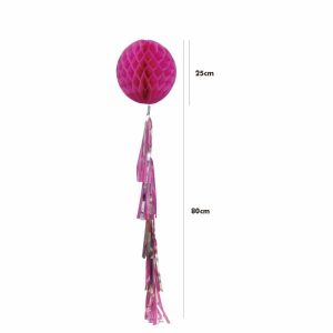 Decorations |   Honeycomb Tassel 80Cm Fuchsia Decorations Decorations