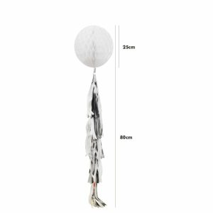 Decorations |   Honeycomb Tassel 80Cm White Decorations Decorations