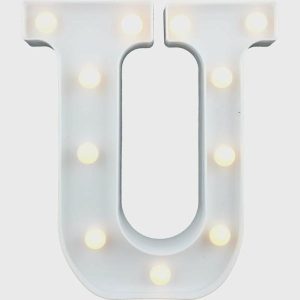 Decorations |   Led Letter Light U Decorations Decorations