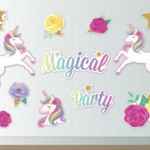 Decorations |   Wall Dec 12Pk Unicorn Decorations Decorations