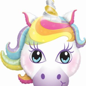 Foil Balloons |   14" Shape Foil Magical Unicorn – Non Inflated Balloons Foil Balloons