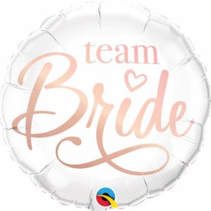 Foil Balloons |   18" Round Foil Team Bride – Non Inflated Balloons Foil Balloons