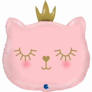 Foil Balloons |   26Inch Cat Princess Pink Shape Balloons Foil Balloons