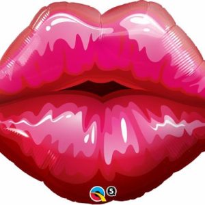 Foil Balloons |   30" Shape Foil Big Red Kissey Lips Balloons Foil Balloons