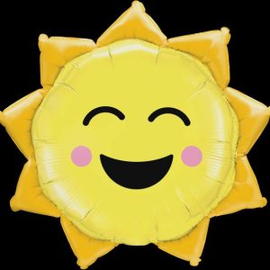 Foil Balloons |   35" Shape Foil Sunny Smile Balloons Foil Balloons