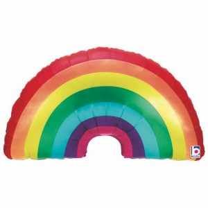 Foil Balloons |   36" Rainbow Shape Balloons Foil Balloons