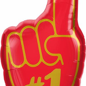 Foil Balloons |   37" Shape Foil #1 Finger Balloons Foil Balloons