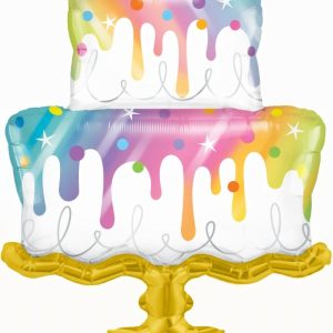 Foil Balloons |   39" Shape Foil Birthday Drip Cake Balloons Foil Balloons