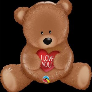 Foil Balloons |   39" Shape Foil I Love You Teddy Bear Balloons Foil Balloons