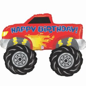 Foil Balloons |   40" Monster Truckl Birthday Balloons Foil Balloons