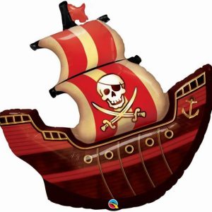 Foil Balloons |   40" Shape Foil Pirate Ship Balloons Foil Balloons