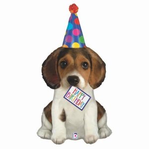 Foil Balloons |   41" Birthday Puppy Shape Balloons Foil Balloons