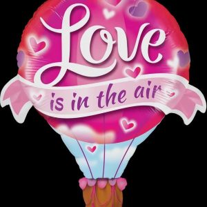 Foil Balloons |   42" Shape Foil Love Is In The Air Balloon Balloons Foil Balloons