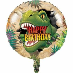 Foil Balloons |   45Cm Dino Blast Happy Birthday Foil Balloon – Non Inflated Balloons Foil Balloons