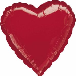 Foil Balloons |   45Cm Heart Hx Metallic Red – Non Inflated Balloons Foil Balloons