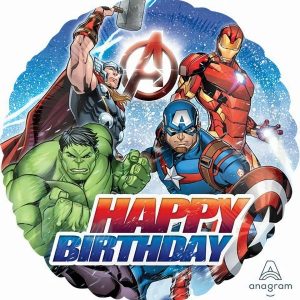 Foil Balloons |   45Cm Hx Avengers Happy Birthday S60 Balloons Foil Balloons