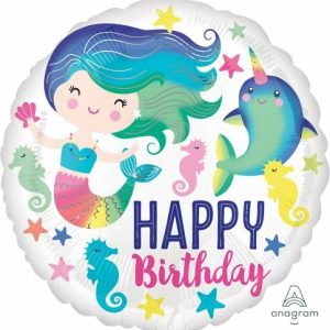 Foil Balloons |   45Cm Hx Colourful Ocean Fun Happy Birthday S40 – Non Inflated Balloons Foil Balloons