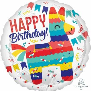 Foil Balloons |   45Cm Hx Happy Birthday Pinata Party S40 – Non Inflated Balloons Foil Balloons