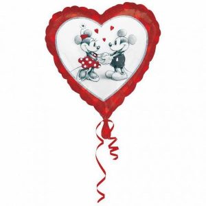 Foil Balloons |   45Cm Standard Holographic Mickey And Minnie Love – Non Inflated Balloons Foil Balloons