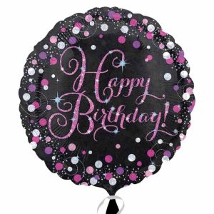 Foil Balloons |   45Cm Standard Holographic Pink Celebration Birthday – Non Inflated Balloons Foil Balloons