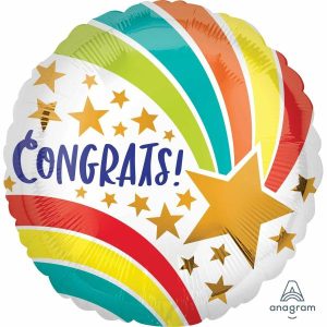 Foil Balloons |   45Cm Standard Hx Congrats Shooting Star S40 Balloons Foil Balloons