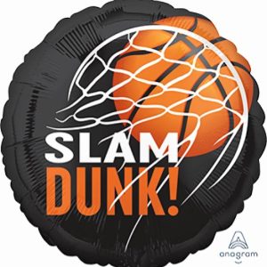 Foil Balloons |   45Cm Standard Hx Nothin’ But Net Slam Dunk Basketball S40 Balloons Foil Balloons