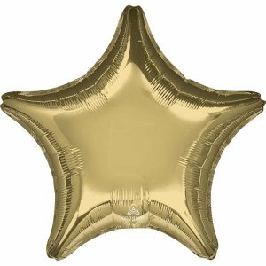 Foil Balloons |   45Cm Standard Star Xl White Gold S15 Balloons Foil Balloons