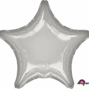 Foil Balloons |   45Cm Star Xl Metallic Silver – Non Inflated Balloons Foil Balloons