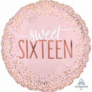 Foil Balloons |   45Cm Sweet Sixteen Blush – Non Inflated Balloons Foil Balloons