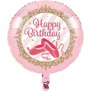 Foil Balloons |   45Cm Twinkle Toes Happy Birthday Ballet Slippers Foil Balloon – Non Inflated Balloons Foil Balloons