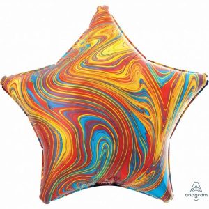 Foil Balloons |   45Cm Xl Marblez Colourful Star – Non Inflated Balloons Foil Balloons