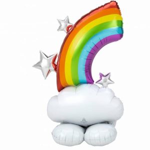 Foil Balloons |   Airloonz Rainbow & Clouds Balloons Foil Balloons