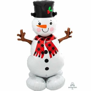 Foil Balloons |   Airloonz Snowman-Air Filled Balloons Foil Balloons