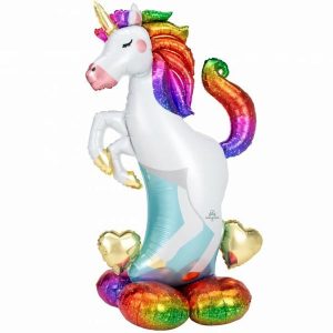 Foil Balloons |   Airloonz Unicorn & Hearts Balloons Foil Balloons